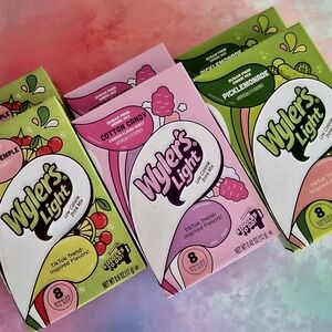 ~BUNDLE~ 6 PKS Wylers Light Shirley Temple, Picklemonade, Cotton Candy WaterTok!